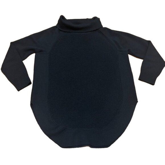 Athleta Sweater Womens S GREEN Ravine Tunic Merino Wool Ribbed Knit Long Sleeve - Picture 2 of 5